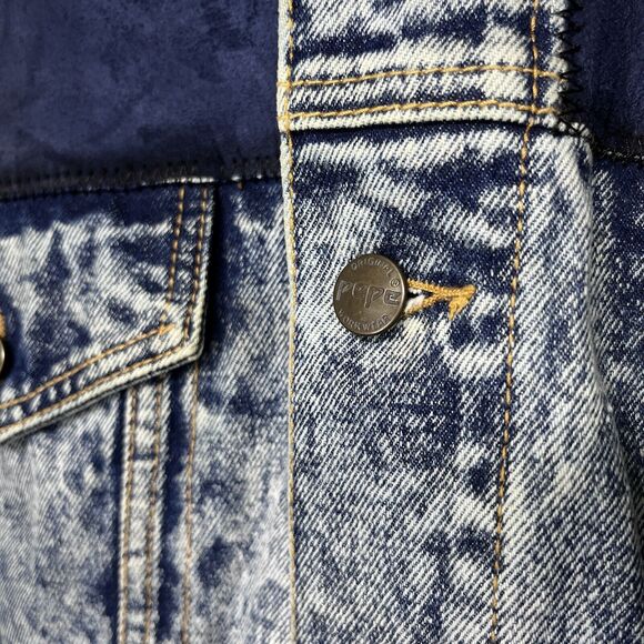 VTG PEPE JEANS LONDON Jacket Men L Blue Acid Wash Denim Trucker Hong Kong 2172 - Picture 9 of 16